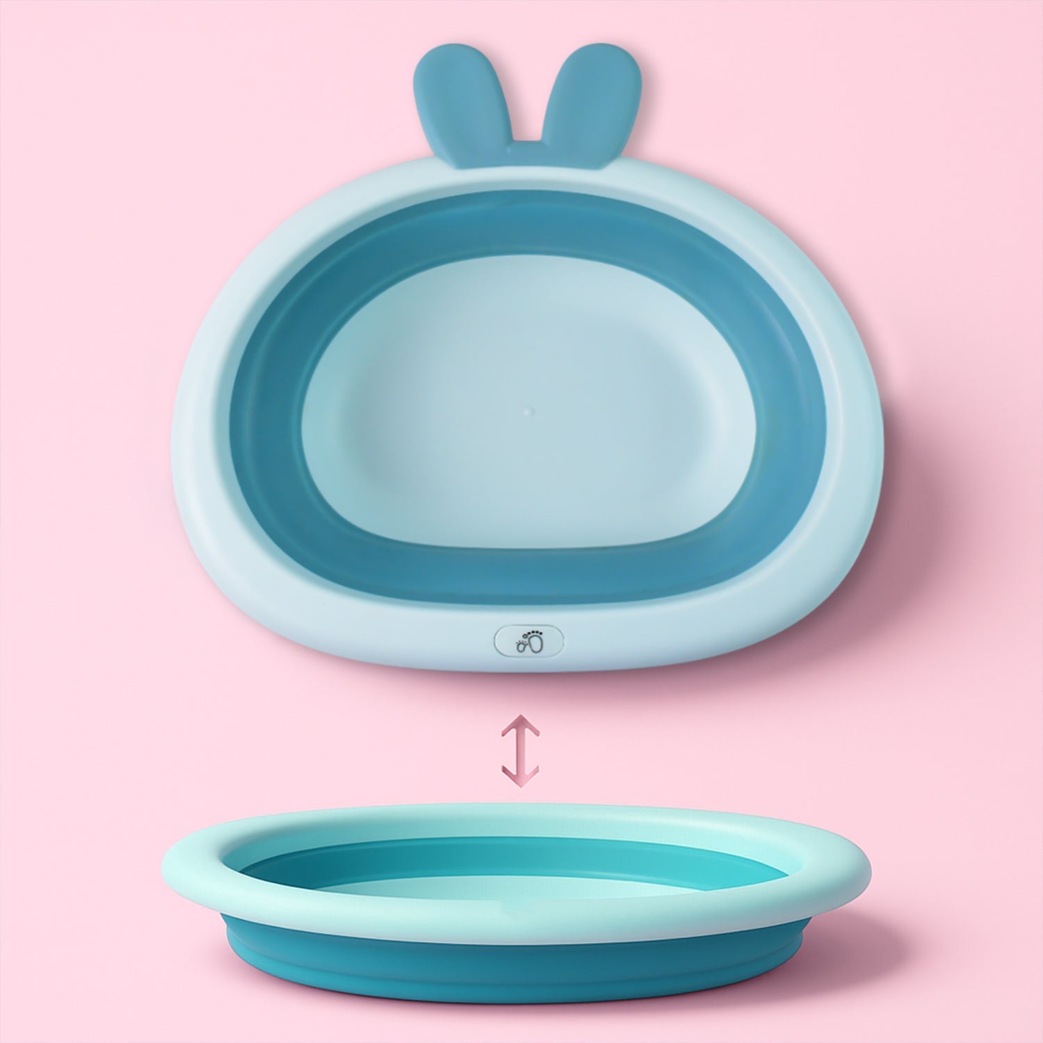 Foldable Multipurpose Collapsible Basin with Bunny Ear Handle Foldable Multipurpose Collapsible Basin with Bunny Ear Handle